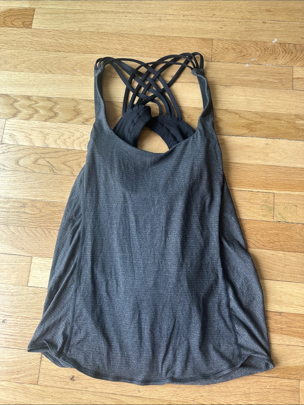Lululemon Women’s Strappy Back Tank Top — Charcoal Gray